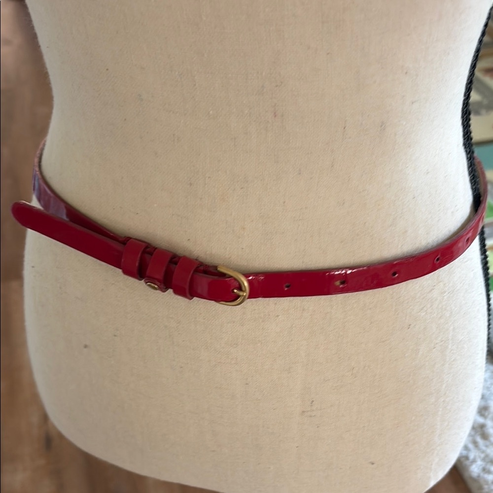 Red Leather Women's Belt